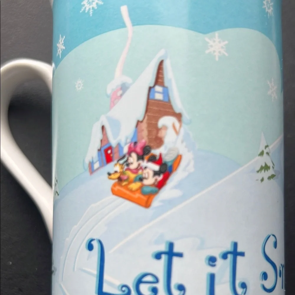 Disney Let it Snow Mug -‎ Blue and White